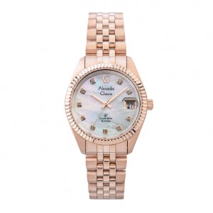 Alexandre Christie AC 5013 Rosegold White Oyster Lady LDBRGMS